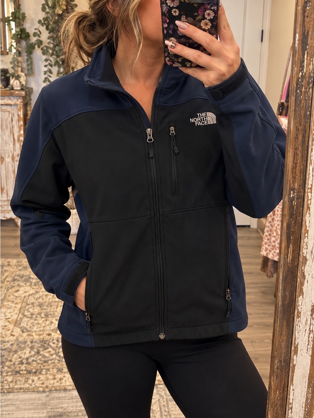 The North Face Women's Navy & Black Softshell Jacket